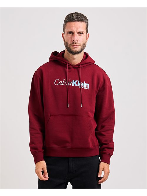 Calvin Klein men's hoodie sweatshirt with logo CALVIN KLEIN | LV04LD241GWCV